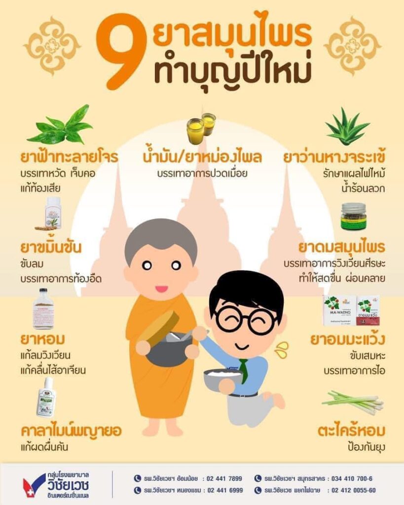 9 ยาสมุนไพร ทำบุญปีใหม่