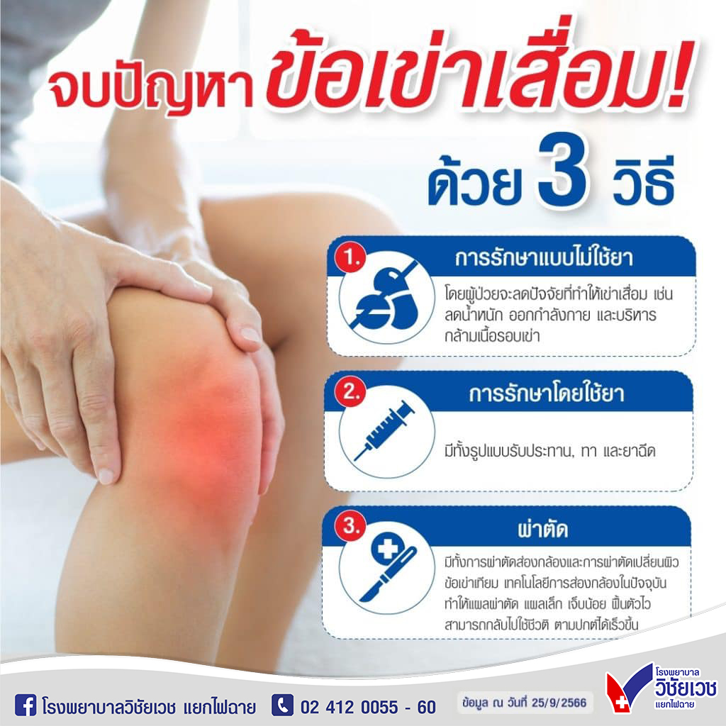 จบปัญหา ข้อเข่าเสื่อม ด้วย 3 วิธี